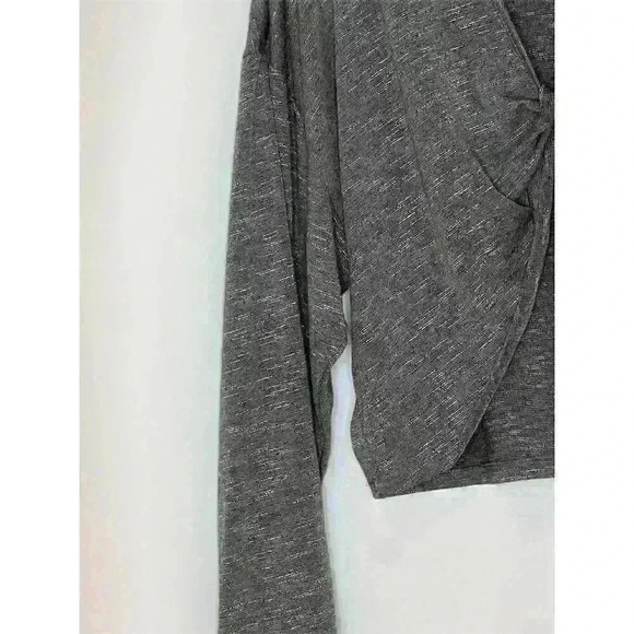 ACOA Women's Gray Twist Front Long Sleeve Blouse Size L - Picture 3 of 15